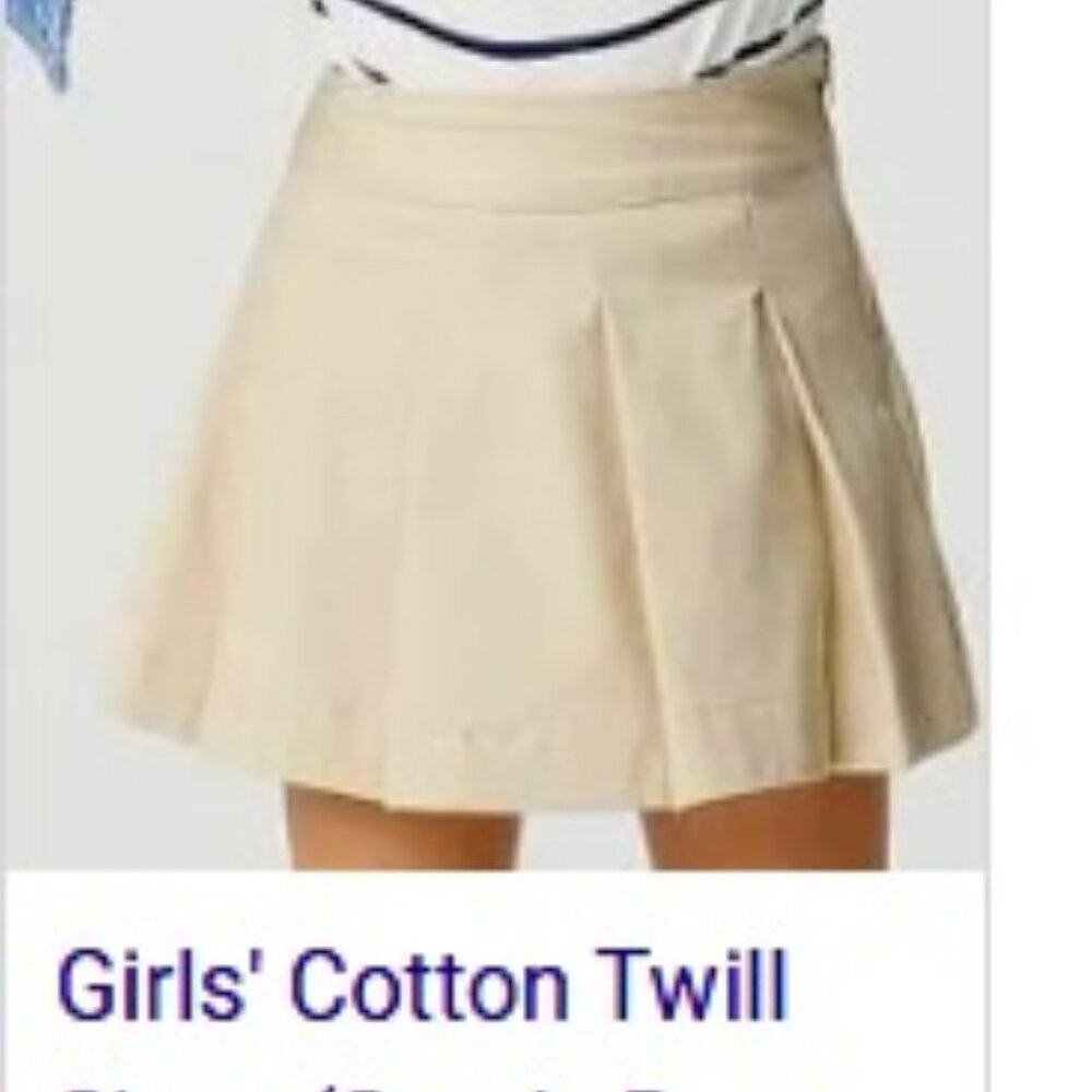 J.Crew Crewcuts Girls Khaki Pleated Skirt – Size 8